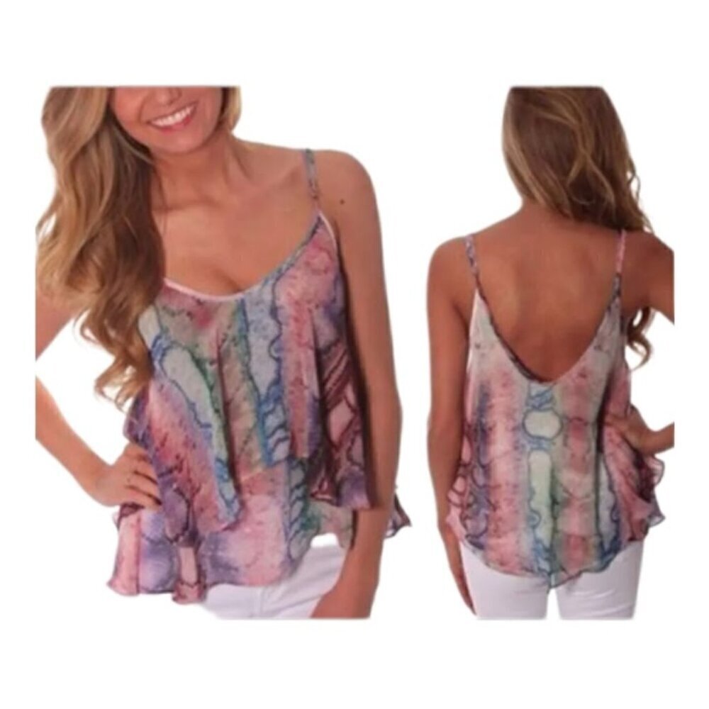 Show Me Your Mumu Jodie Rae Ruffle Python Tank - Picture 1 of 12